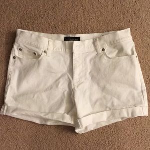 White Blue Jean Shorts